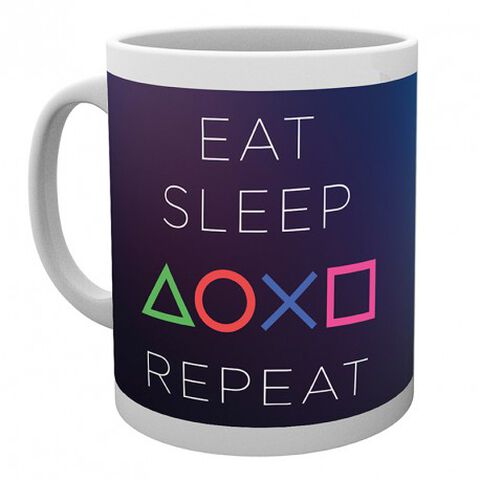 Mug - Playstation - Eat Sleep Repeat 320 Ml
