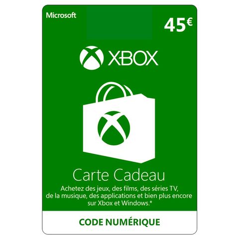Carte Cadeau Xbox 45 Euros | Xbox One – Xbox Series