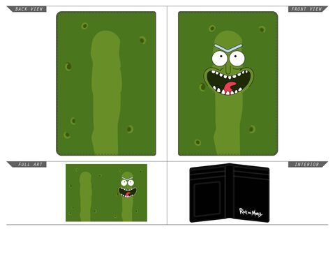 Portefeuille - Rick Et Morty - Vertical Pickle Rick