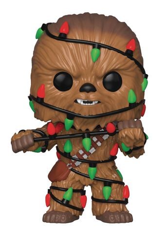 Figurine Funko Pop! N°278 - Star Wars - Holiday Chewbacca Avec Guirlande Lumineu