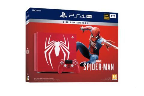 Pack Ps4 Pro 1to Rouge Ed. Limitée + Marvel's Spider-man
