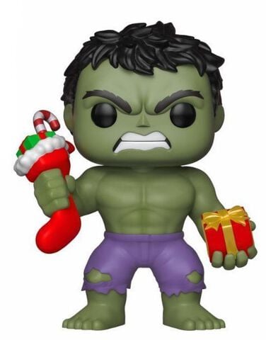 Figurine Funko Pop! N°398 - Hulk - Holiday Hulk Avec Bas De Noël Et Peluche