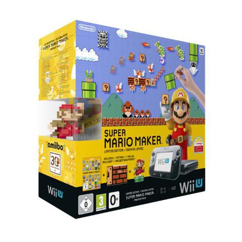 Nintendo Wii U 32 Go + Super Mario Maker + Amiibo Mario Anniversaire
