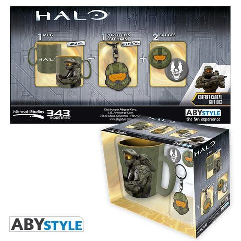 Coffret - Halo - Mug   Porte-clés   Badges Halo