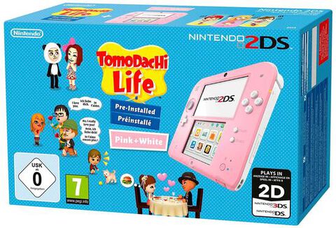 Nintendo 2ds Rose + Blanc Tomodachi Life