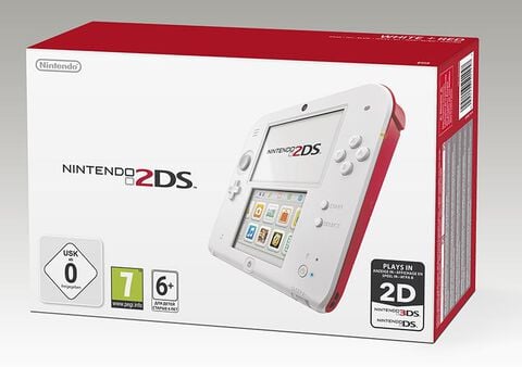 Nintendo 2ds Blanc + Rouge Voucher Nsmb2 Inclus