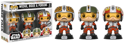 Figurine Funko Pop! - Star Wars - Pack De 3 - Pilots Wedge Porkins Biggs