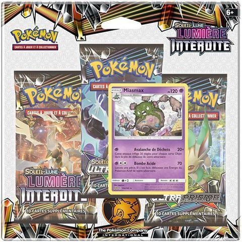 Cartes Pokemon - Pack 3 Boosters - Soleil & Lune - Lumière Interdite