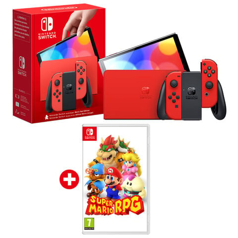 Bundle Nintendo Switch Oled Mario + Super Mario Rpg