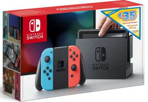 Nintendo Switch Avec 1 Joy-con Rouge Néon + 1 Joy-con Bleu Néon Edition Limitee