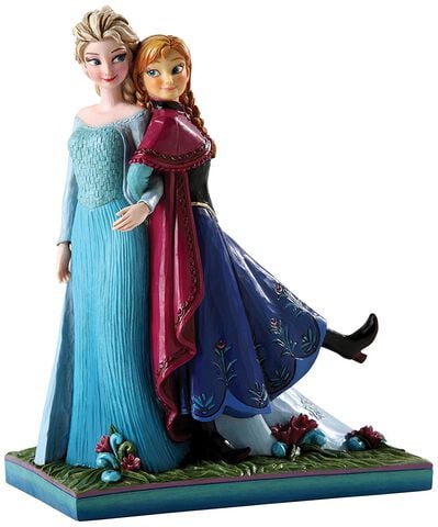 Statuette - La Reine Des Neiges - Disney Traditions - Elsa Et Anna