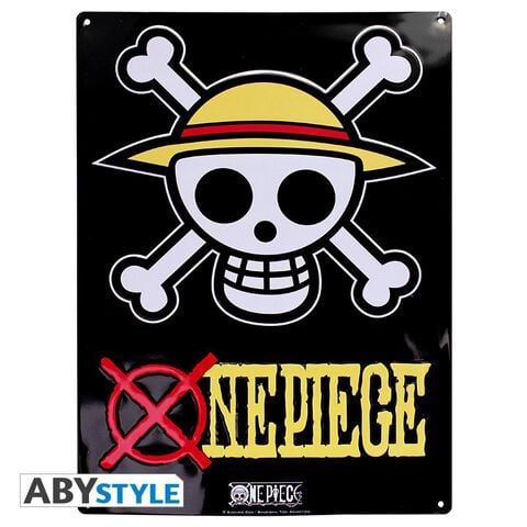Plaque Metal - One Piece - Skull Luffy (28x38)