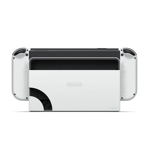 Nintendo Switch (modèle Oled) Avec Station D'accueil Et Manettes Joy-con Blanche