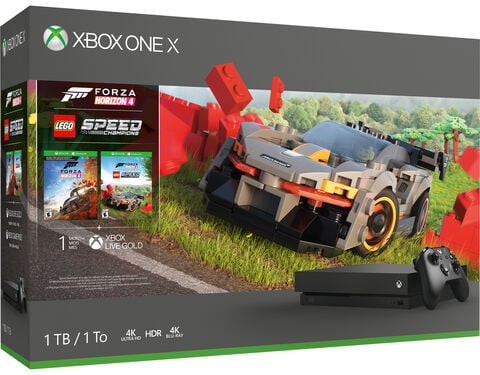 Pack Xbox One X 1to Noire+forza Horizon 4 (téléchargement) + Dlc Lego