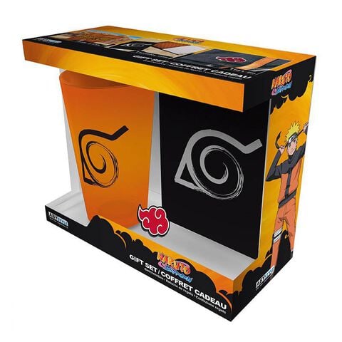 Coffret Cadeau - Naruto - Verre Xxl / Pins / Carnet - Konoha