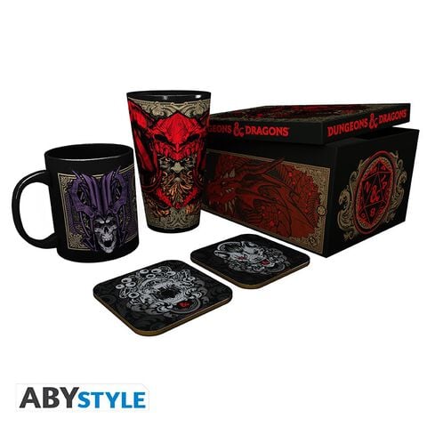 Coffret Cadeaux - Donjons & Dragons - Ampersand - Verre Xxl + Mug + 2 Coasters
