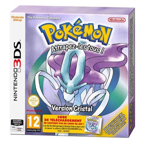 Pokemon Version Cristal (code Téléchargement En Boite)