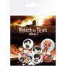 Pack De Badges - Attack On Titan - Personnages Chibi