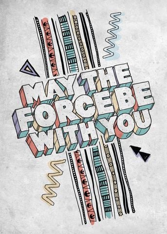 Poster Metallique - Star Wars - May The Force Be With You