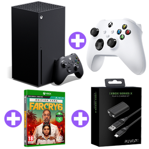 Pack Xbox Series X + Manette Blanche + Revent Xbox Play And Charge + Far Cry 6