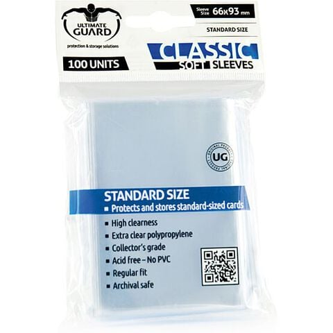Protection Pour Cartes - Ultimate Guard - Taille Standard Transparent (100)