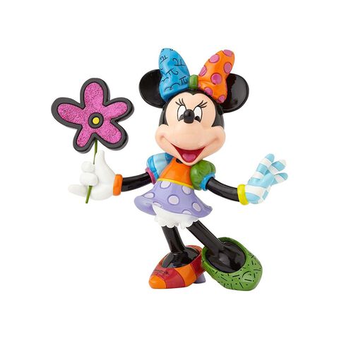 Statuette -  Mickey -  Britto - Minnie Mouse Avec Fleurs