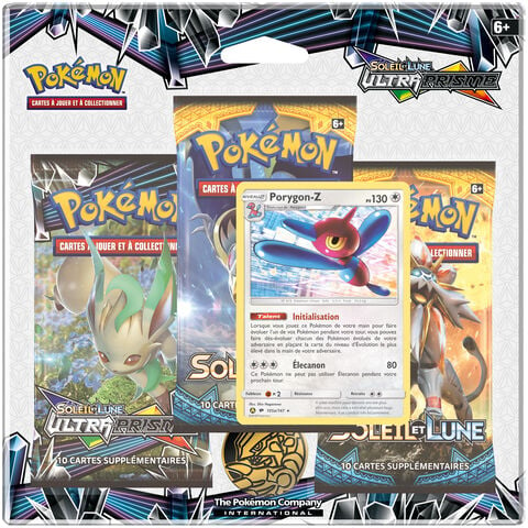 Cartes - Pokemon - Pack 3 Boosters - Soleil & Lune Ultra Prisme