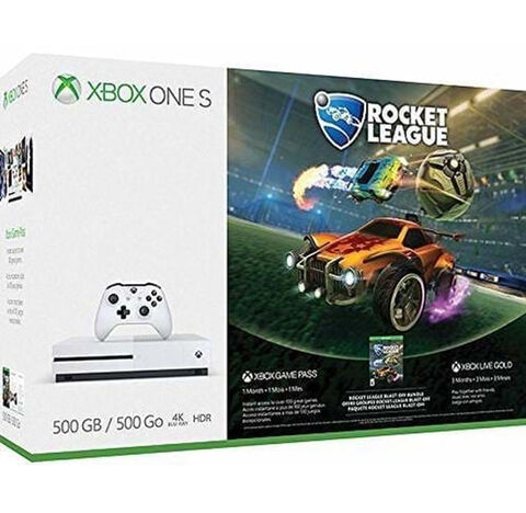 Pack Xbox One S 500go Blanche + Rocket League + 3m Live