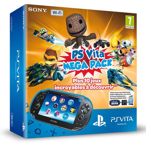 Pack Ps Vita Wifi Megapack + Voucher + Cm 8 Go