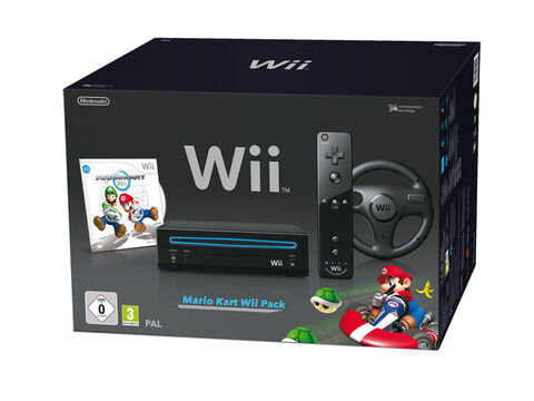 Nintendo Wii Noire Mario Kart Pack