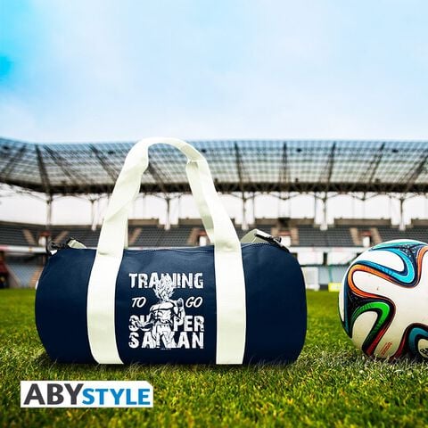 Sac De Sport - Dragon Ball - Training To Go Super Saiyan - Navy/white