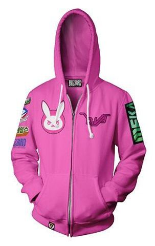 Sweat A Capuche Taille S - Overwatch - D.va Rose (exclu Micro)
