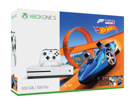 Pack Xbox One S 500go Blanche + Forza Horizon 3 + Hot Wheels