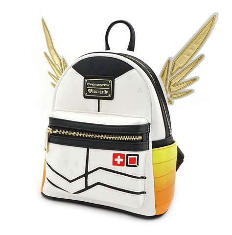 Mini Sac A Dos Loungefly - Overwatch - Ange Jaune Et Rouge