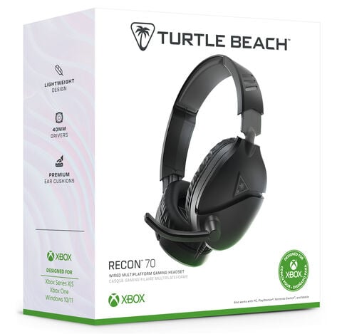Casque Noir Turtle Beach Recon 70x Xbox