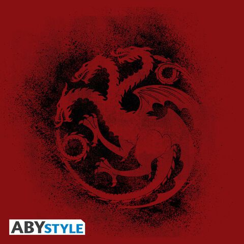 T-shirt - Game Of Thrones - Targaryen Rouge Et Noir Premium Taille M