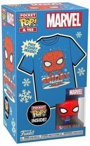 Pocket Pop! & Tee - Marvel - Holiday Spiderman Taille M