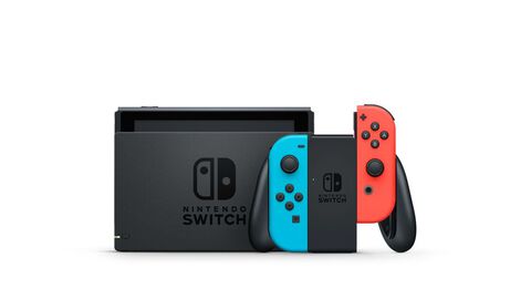 Nintendo Switch Avec 1 Joy-con Rouge Néon + 1 Joy-con Bleu Néon