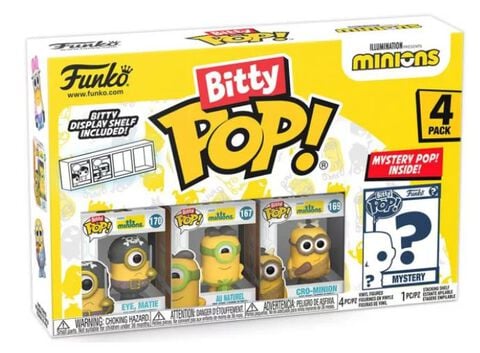 Figurine Bitty Pop! - Les Minions - Pack De 4 Assortiment