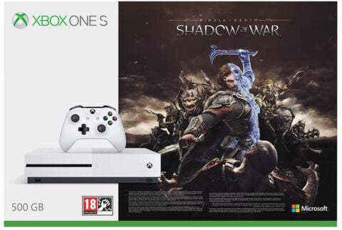 Pack Xbox One S 500go Blanche + L'ombre De La Guerre (token)