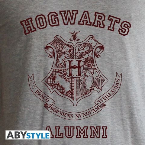 T-shirt - Harry Potter - Alumni Femme Gris Et Rouge Premium Taille M