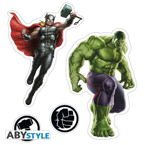 Stickers - Marvel - 2 Planches Avengers 16x11 Cm