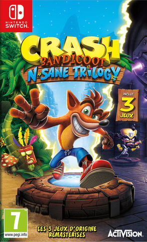 Crash Bandicoot N.sane Trilogy sur SWITCH, tous les jeux vidéo SWITCH sont  chez Micromania