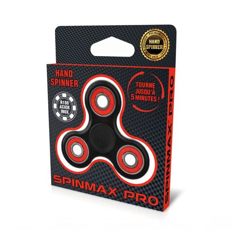 Fidget Hand Spinner Spinmax Ultra Noir métal jusqu'à 6 mn de rotation - Jeu  d'adresse