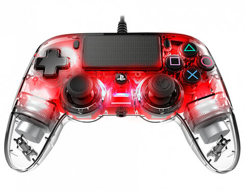 Manette Filaire Officielle Nacon Ps4 Clear Red