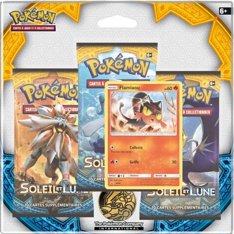 Cartes - Pokemon - Pack 3 Boosters - Soleil & Lune 01