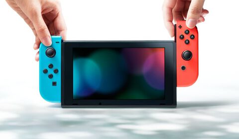 Nintendo Switch Avec 1 Joy-con Rouge Néon + 1 Joy-con Bleu Néon