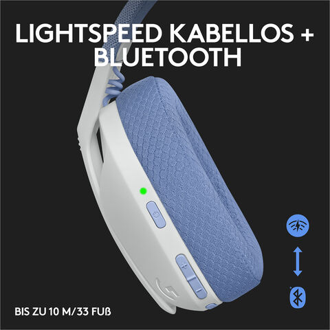 Logitech G435 LIGHTSPEED & Bluetooth sans Fil Blanc - Casque Gamer