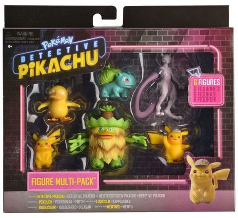 Figurines - Pokemon Detective Pikachu - Assortiment 6 Figurines 3-5 Cm Et 8 Cm