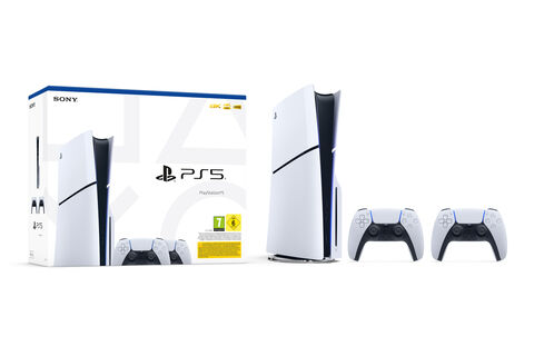 Playstation 5 (modèle Slim)+ 2nde Manette Dualsense White